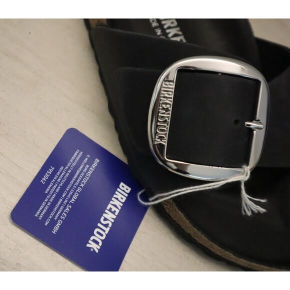 Birkenstock 1006523 Women Sz EUR 41 US 10 N Black Madrid Big Buckle Sandals - Picture 9 of 13